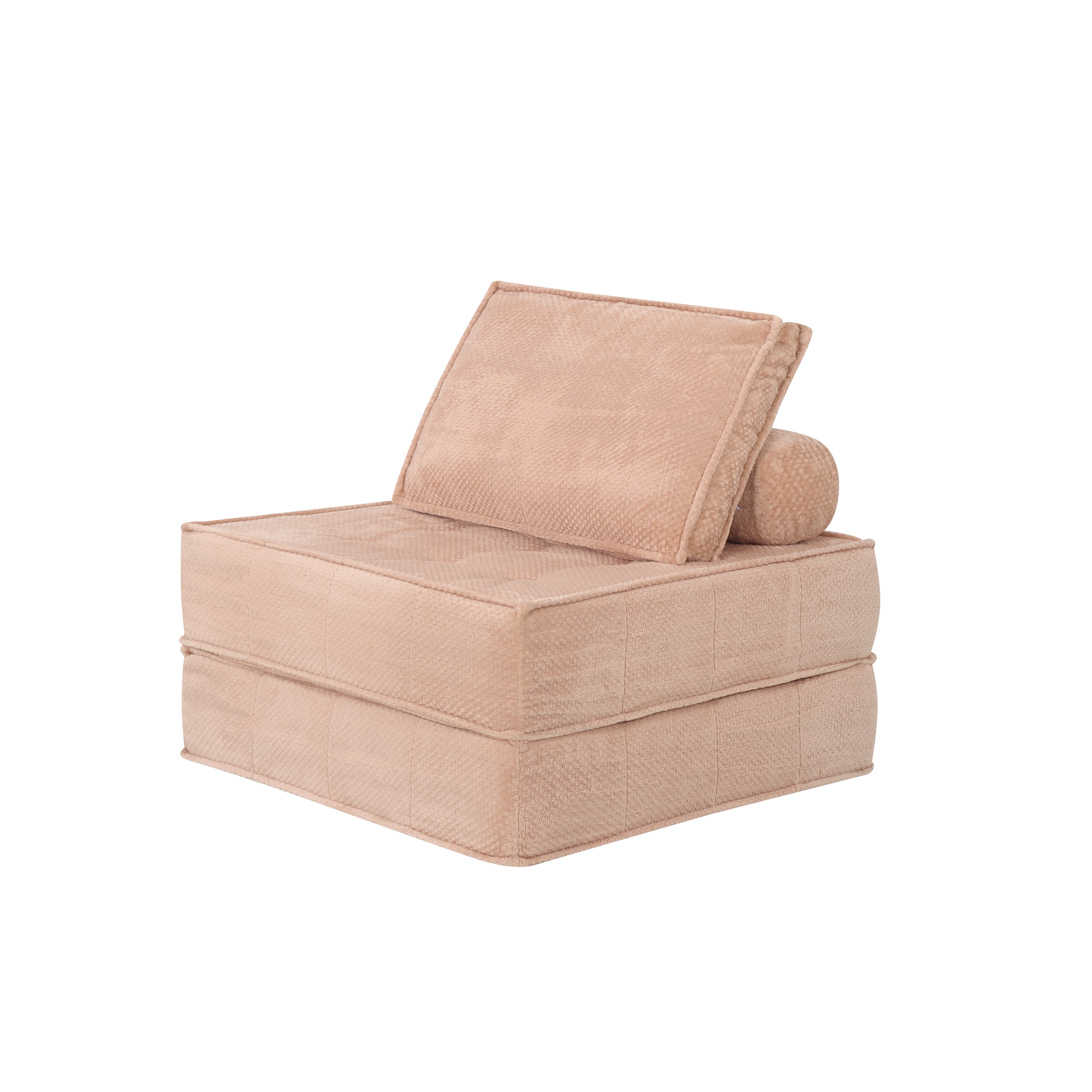 66.9 Inch Modular Sofa, Single Seater, Double-layer Multi-combination, Skin-friendly Fabric, DIY Suitable For Living Rooms, Study Rooms, Bedrooms, And Other Spaces. PINK_maomaolike.com